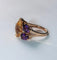 Bague 54 Bague papillon en or rose 18k citrine, améthystes et diamants 58 Facettes 469