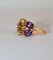 Bague 54 Bague papillon en or rose 18k citrine, améthystes et diamants 58 Facettes 469