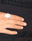 Bague 53 Bague opale blanche d’Australie en or gris 18k et diamants 58 Facettes 479