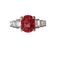 Bague 53.5 Bague en or blanc 18 ct avec spinelle naturel et diamants 58 Facettes 397