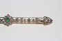 Broche Broche-barrette Art déco en or 18k avec émeraudes, perles et diamants 58 Facettes 525
