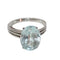 Bague 54 Bague en or blanc 18k sertie d’une aigue-marine 58 Facettes 521
