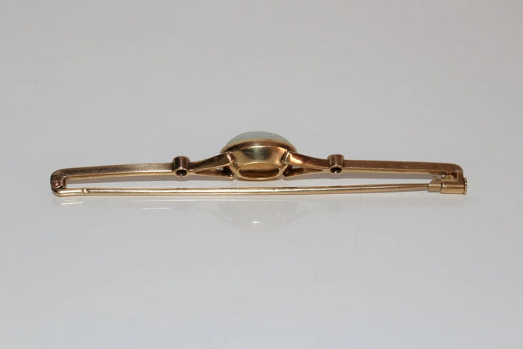 Broche Art déco - Broche-barrette en or jaune 18k opale et rubis 58 Facettes 528
