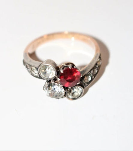 Bague 51.5 Bague Vous et Moi - Bague ancienne en or jaune 18k et argent 58 Facettes 513