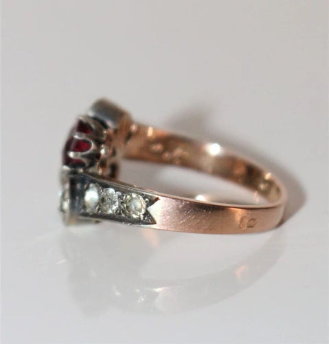Bague 51.5 Bague Vous et Moi - Bague ancienne en or jaune 18k et argent 58 Facettes 513