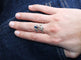 Bague 55 Bague aigrette - Diamants et saphir en or jaune et or blanc 18 carats 58 Facettes 553