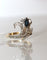 Bague 55 Bague aigrette - Diamants et saphir en or jaune et or blanc 18 carats 58 Facettes 553
