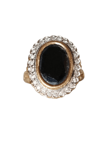 Bague 53 Bague Pompadour en or jaune et gris avec saphir et diamants 58 Facettes 561