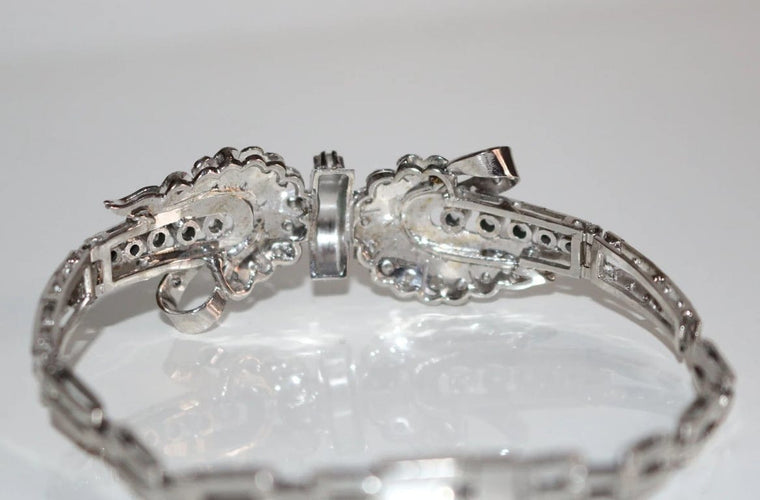 Bracelet Bracelet nœud en or blanc 18 carats et diamants 58 Facettes 548