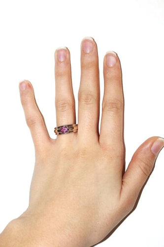Bague 50 Boucheron Axelle - Bague en or blanc 18 carats et saphir rose 58 Facettes 042