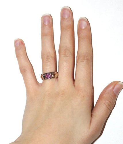 Bague 50 Boucheron Axelle - Bague en or blanc 18 carats et saphir rose 58 Facettes 042