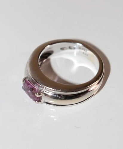 Bague 50 Boucheron Axelle - Bague en or blanc 18 carats et saphir rose 58 Facettes 042