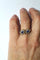 Bague 55 Bague duo ancienne en or jaune 18 carats, perles et pierres bleues 58 Facettes 573