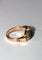 Bague 55 Bague duo ancienne en or jaune 18 carats, perles et pierres bleues 58 Facettes 573