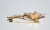 Broche Broche fleur rétro en or jaune 18 carats et perles 58 Facettes 570