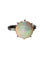 Bague 51 Bague en or blanc 18 carats avec opale et diamants 58 Facettes 585