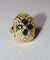 Bague 52 Bague ovale en or jaune 18 carats, saphirs et diamants 58 Facettes 587
