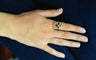 Bague 52 Bague ovale en or jaune 18 carats, saphirs et diamants 58 Facettes 587