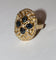 Bague 52 Bague ovale en or jaune 18 carats, saphirs et diamants 58 Facettes 587