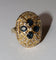 Bague 52 Bague ovale en or jaune 18 carats, saphirs et diamants 58 Facettes 587