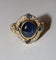 Bague 51.5 Bague en or jaune 18 carats saphir cabochon et diamants 58 Facettes 589