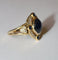Bague 51.5 Bague en or jaune 18 carats saphir cabochon et diamants 58 Facettes 589