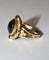 Bague 51.5 Bague en or jaune 18 carats saphir cabochon et diamants 58 Facettes 589