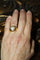 Bague 57 Bague cœur en or jaune 18 carats avec perle mabé 58 Facettes 563