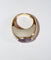 Bague 53 Bague jonc en or jaune 18 carats avec améthyste et nacre 58 Facettes 588