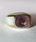 Bague 53 Bague jonc en or jaune 18 carats avec améthyste et nacre 58 Facettes 588