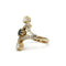 Bague 52 Bague tourbillon Art nouveau 3 pierres en or 750, diamants et saphir 58 Facettes SA007