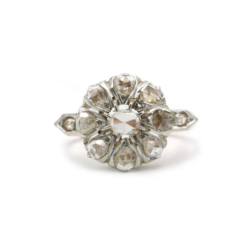 Bague 58 Bague en or jaune 750‰ et diamants taille rose 58 Facettes 1021