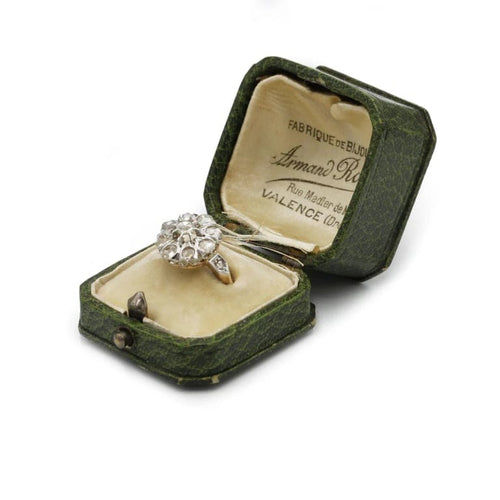 Bague 58 Bague en or jaune 750‰ et diamants taille rose 58 Facettes 1021