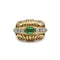 Bague 55 Bague en or jaune avec émeraude et diamants 58 Facettes 1032