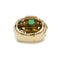 Bague 55 Bague en or jaune avec émeraude et diamants 58 Facettes 1032