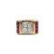 Bague 54 Bague Tank en or jaune 750‰ sertie de diamants et rubis 58 Facettes 1050