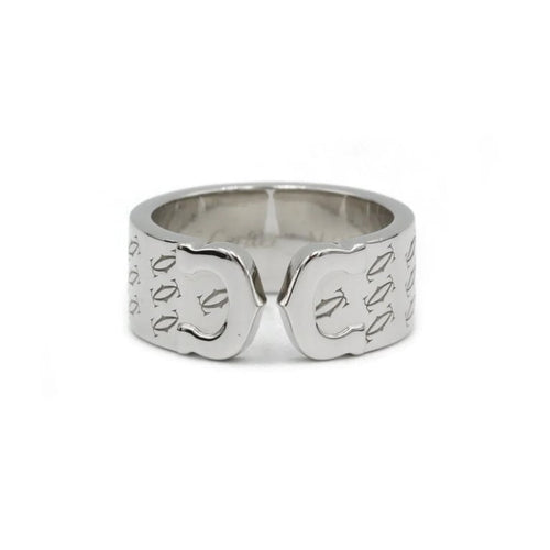 Bague 52 Cartier - Bague Double C en or blanc 750 58 Facettes 1180