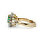 Bague 50 Bague marguerite - Or jaune 750‰, platine 950‰, diamants et émeraude 58 Facettes 1058