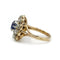 Bague 56 Bague en or jaune 750‰, saphir et diamants taille ancienne 58 Facettes 1031