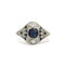 Bague 57 Bague en or 750 sertie de saphirs et diamants 58 Facettes 1127