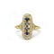 Bague 50 Bague en or jaune 750‰ sertie de diamants et saphirs 58 Facettes 1035