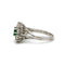 Bague 49 Marguerite - Bague en or blanc 750‰ émeraude et diamants 58 Facettes 1040