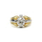 Bague 53 Chevalière - Bague en or jaune et blanc avec diamant 58 Facettes 1045