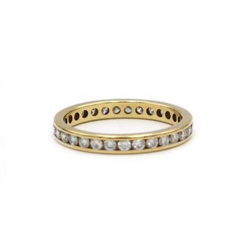 Bague 55 Alliance - Bague en or jaune 750‰ et diamants 58 Facettes 1060