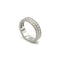 Bague 51 Bague double alliance en or blanc et diamants 58 Facettes 1077