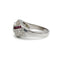 Bague 52 Bague en or blanc 750‰ avec rubis et diamants 58 Facettes 1078