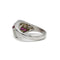 Bague 52 Bague en or blanc 750‰ avec rubis et diamants 58 Facettes 1078