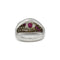 Bague 52 Bague en or blanc 750‰ avec rubis et diamants 58 Facettes 1078