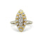 Bague 55 Bague marquise en or jaune et blanc 750‰ et diamants 58 Facettes 1079