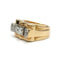 Bague 50 Bague tank en or jaune, platine et diamants 58 Facettes 1052